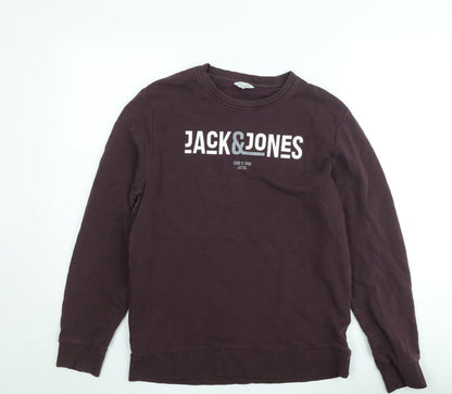 Mens UK Size M JACK & JONES Brown Pullover Sweatshirt