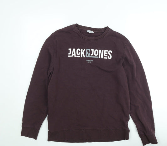 Mens UK Size M JACK & JONES Brown Pullover Sweatshirt