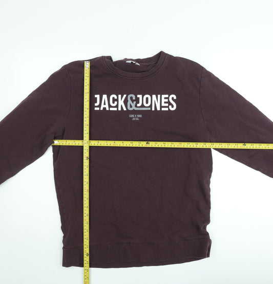 Mens UK Size M JACK & JONES Brown Pullover Sweatshirt