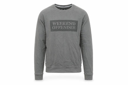 Weekend Offender Men's Grey XS Logo Crew Neck Sweatshirt
