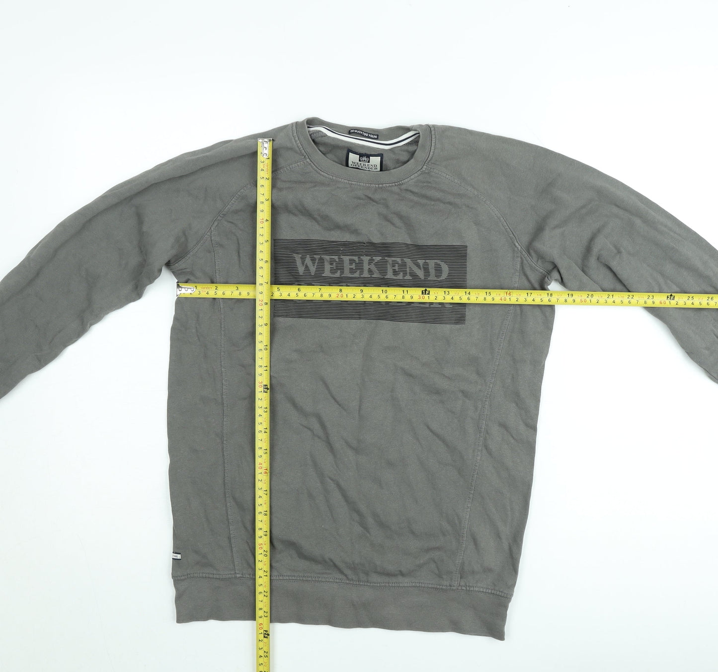 Weekend Offender Men's Grey XS Logo Crew Neck Sweatshirt