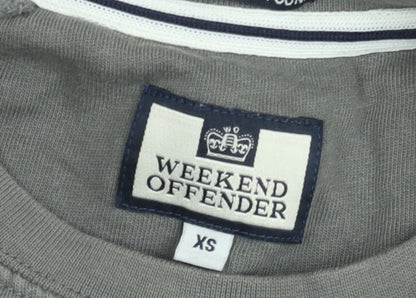Weekend Offender Men's Grey XS Logo Crew Neck Sweatshirt