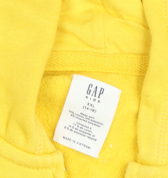 GAP Kids Yellow Full Zip Hoodie Women's Teens Size 14-16 Cotton Blend
