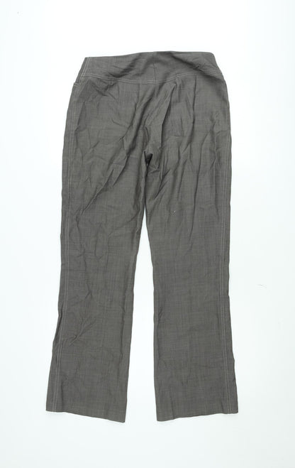 Next Men's Grey Regular Fit Wool Blend Dress Trousers Size 10