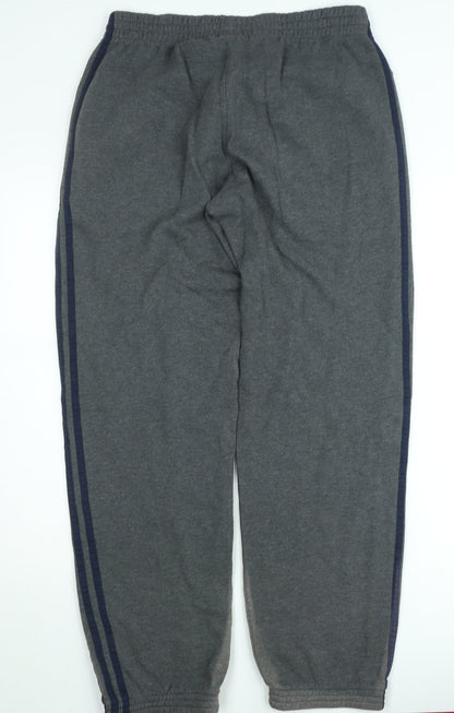 Adidas Mens Grey Jogger Trousers M Essentials Fleece Activewear