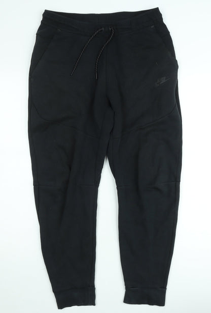 Nike Men's Black Fleece Jogger Trousers M Regular Fit Activewear