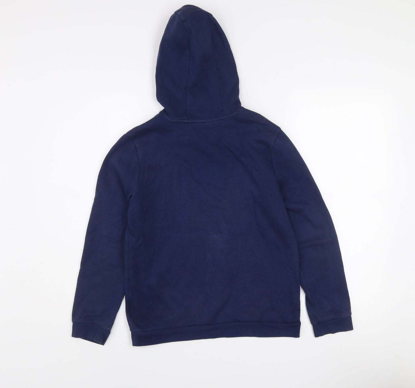 Adidas Boys Navy Blue Pullover Hoodie Size 12 Years Fleece Sweatshirt