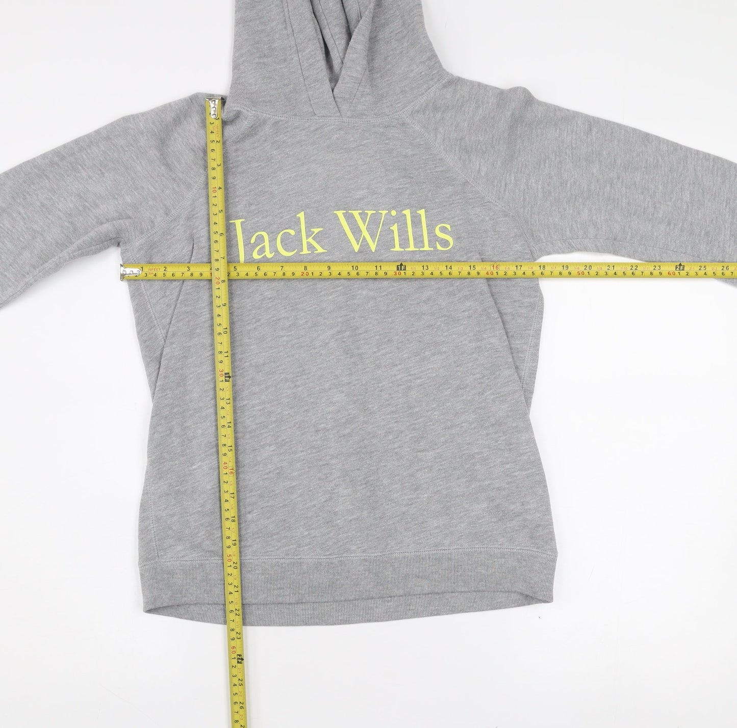 Girls UK Size 10 Years Jack Wills Grey Pullover Hoodie