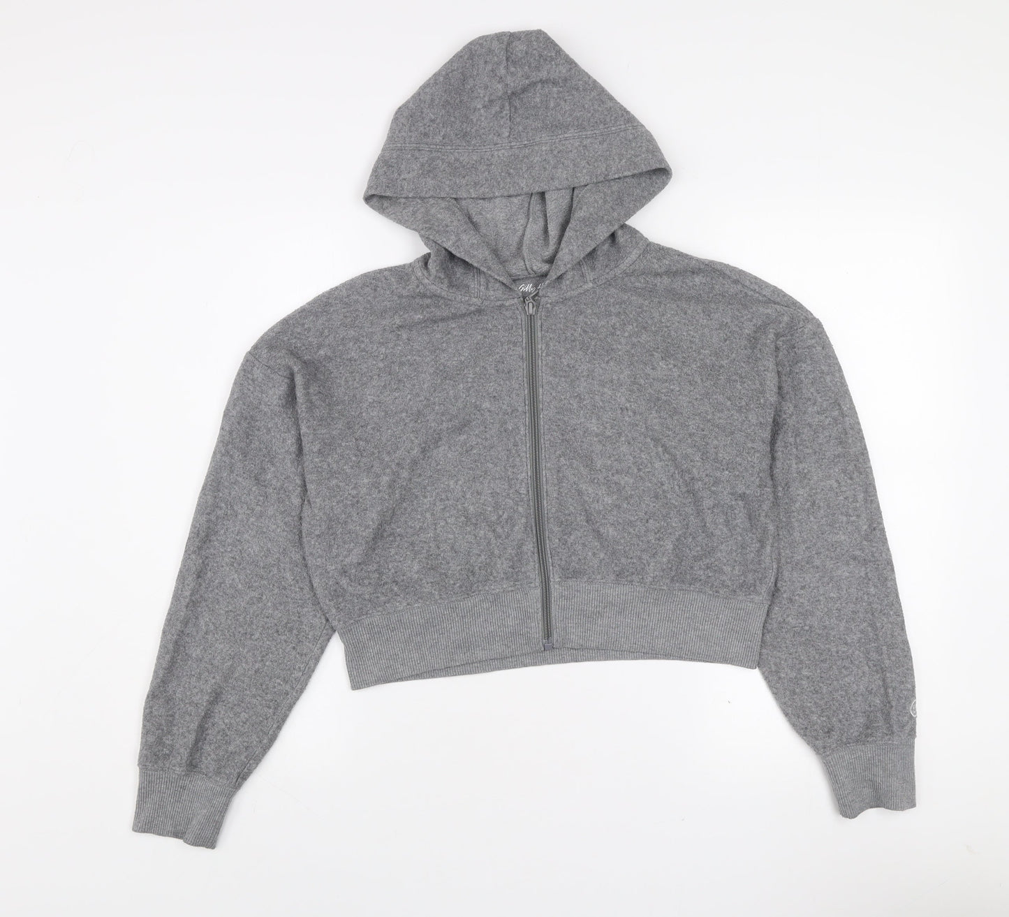 Gilly Hicks Women’s Grey Cropped Zip Hoodie Jacket Size S