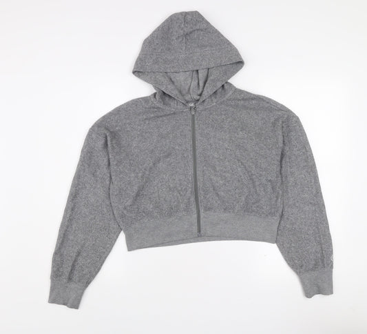 Gilly Hicks Women’s Grey Cropped Zip Hoodie Jacket Size S