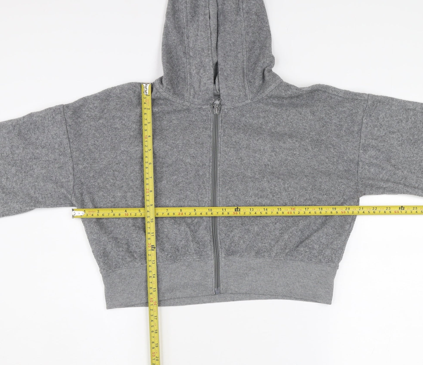 Gilly Hicks Women’s Grey Cropped Zip Hoodie Jacket Size S