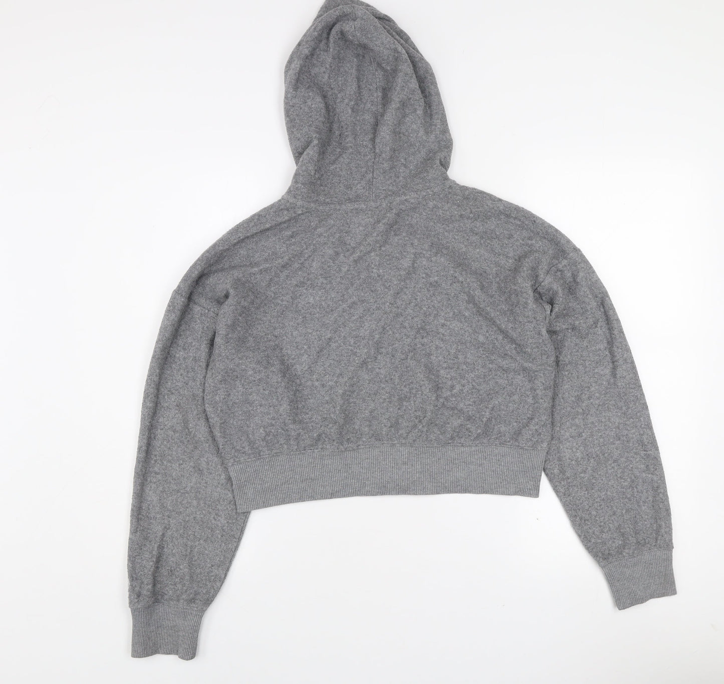 Gilly Hicks Women’s Grey Cropped Zip Hoodie Jacket Size S