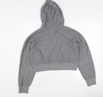 Gilly Hicks Women’s Grey Cropped Zip Hoodie Jacket Size S