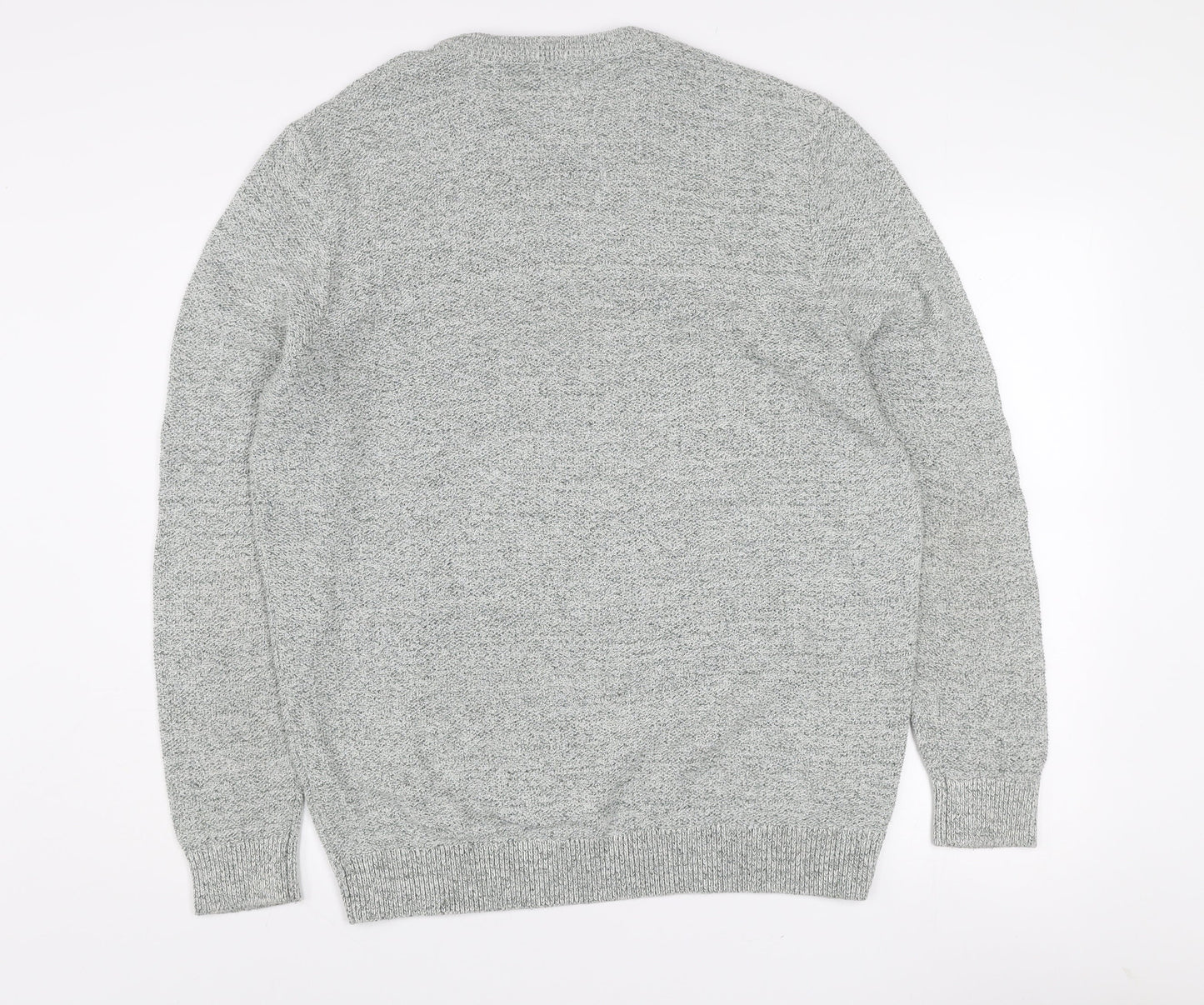 Springfield Men’s Grey Cotton Blend Crew Neck Jumper XL