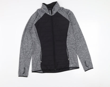 Marks and Spencer Men's Black Grey Lightweight Full Zip Active Jacket S
