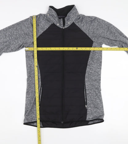 Marks and Spencer Men's Black Grey Lightweight Full Zip Active Jacket S