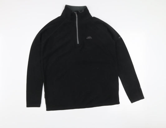 Trespass Men’s Black XS Fleece 1/2 Zip Pullover Sweatshirt