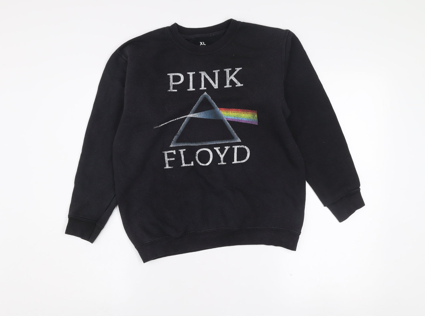 Unisex Kids Black Pink Floyd XL Pullover Graphic Band Sweatshirt