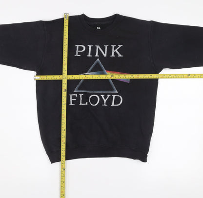 Unisex Kids Black Pink Floyd XL Pullover Graphic Band Sweatshirt