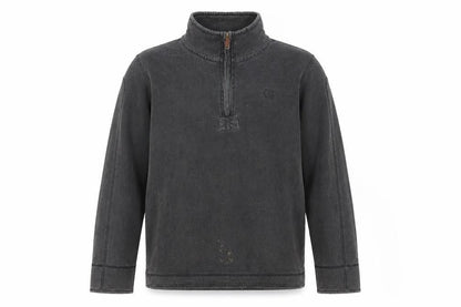 Ocean Pacific Mens Black L Fleece 1/4 Zip Sweatshirt Surf Style