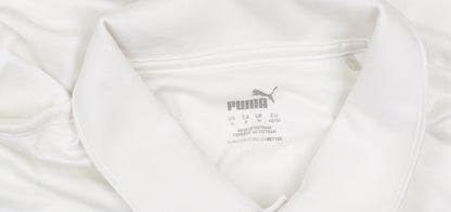 Puma Men’s White Striped Golf Polo Shirt Size S Regular Fit
