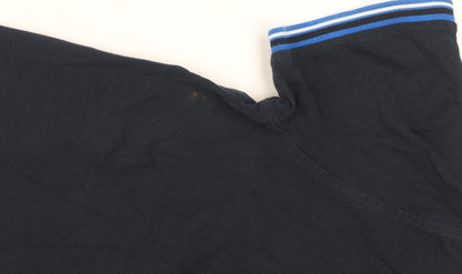 Jack & Jones Men's Blue Short Sleeve Cotton Polo Shirt Size M