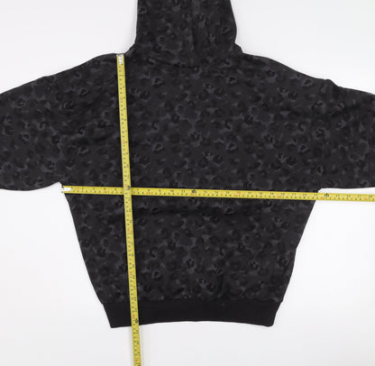 Next Active Women's Black Animal Print Pullover Hoodie Size S