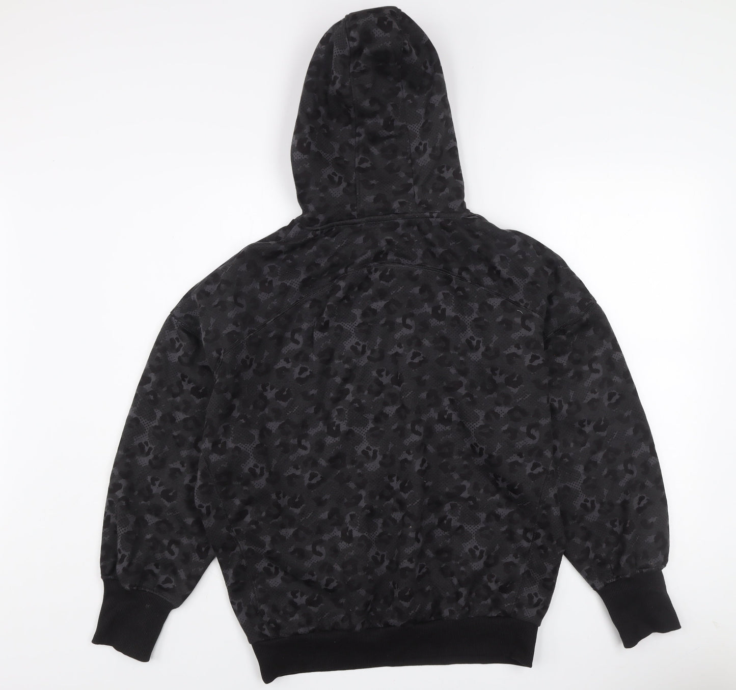 Next Active Women's Black Animal Print Pullover Hoodie Size S