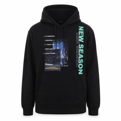 PrettyLittleThing Womens Black S Pullover Hoodie Graphic Print Sweatshirt
