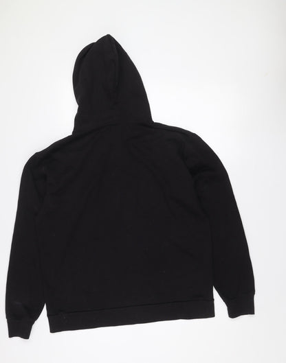 PrettyLittleThing Womens Black S Pullover Hoodie Graphic Print Sweatshirt