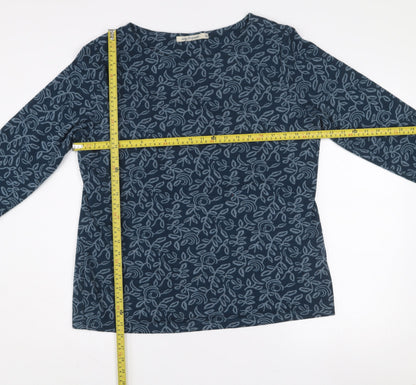 Lily Originals Womens Blue Floral Long Sleeve Pullover Jumper Size 18