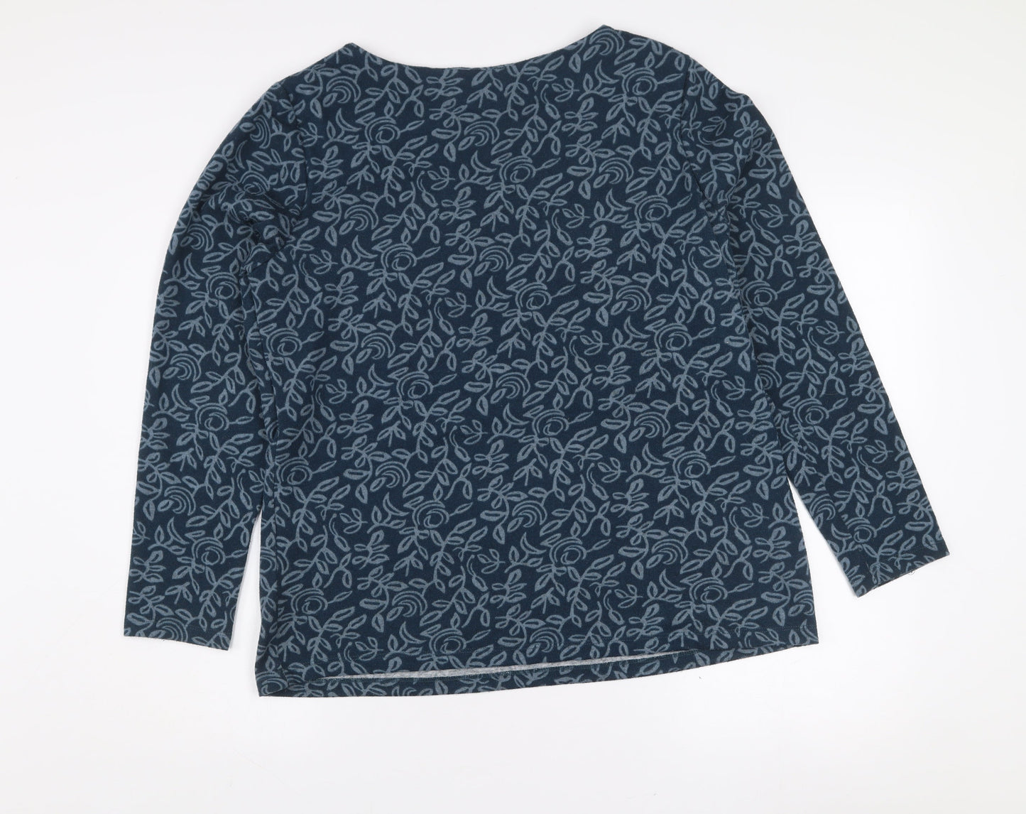 Lily Originals Womens Blue Floral Long Sleeve Pullover Jumper Size 18