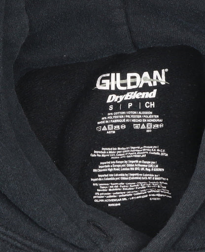 Gildan Women's Black Pullover Hoodie Small Bee Print Cotton Blend