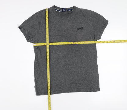 Superdry Men's Grey Organic Cotton Short Sleeve T-Shirt M
