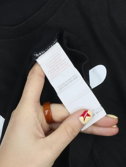 Puma Men's Black Graphic Logo Cotton T-Shirt Size L