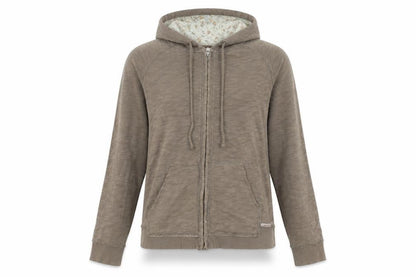 White Stuff Women’s Brown Cotton Hooded Zip Jacket Size 14