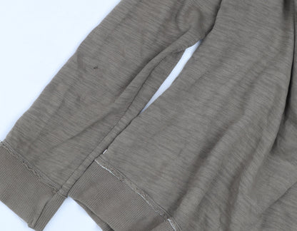 White Stuff Women’s Brown Cotton Hooded Zip Jacket Size 14