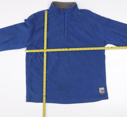 Crivit Mens Blue Fleece 1/2 Zip Pullover Sweatshirt Size L