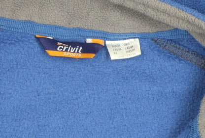 Crivit Mens Blue Fleece 1/2 Zip Pullover Sweatshirt Size L