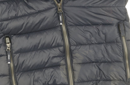 Womens UK Size 10 Superdry Blue Puffer Jacket