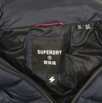 Womens UK Size 10 Superdry Blue Puffer Jacket