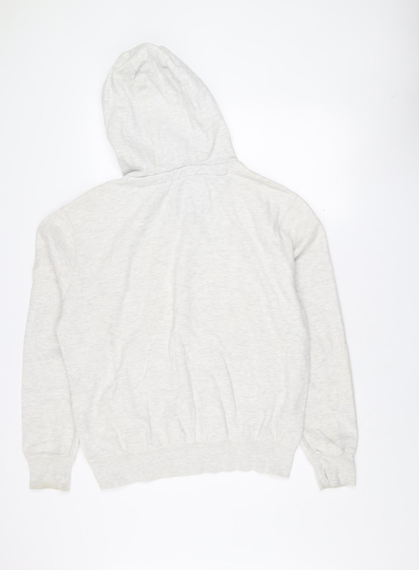 Brave Soul Men's Grey Pullover Hoodie L Logo Print Hooded Sweatshirt