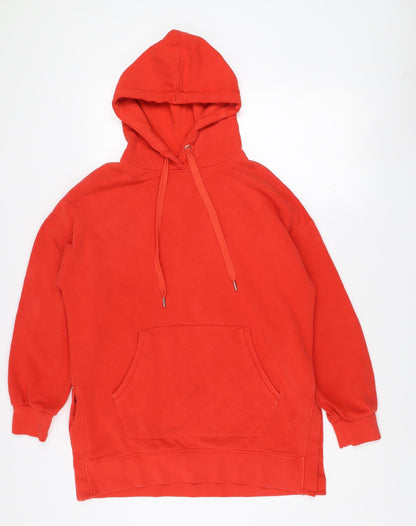 Next Men’s Red Pullover Hoodie Size M Fleece Cotton Blend