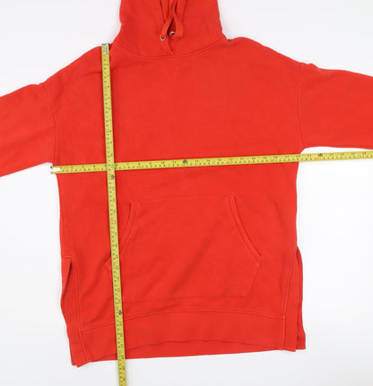 Next Men’s Red Pullover Hoodie Size M Fleece Cotton Blend