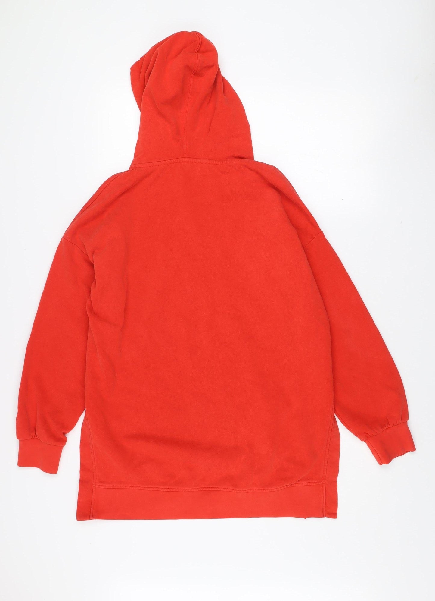 Next Men’s Red Pullover Hoodie Size M Fleece Cotton Blend