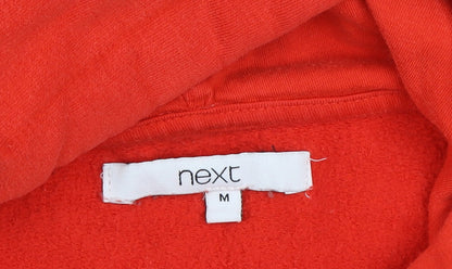 Next Men’s Red Pullover Hoodie Size M Fleece Cotton Blend