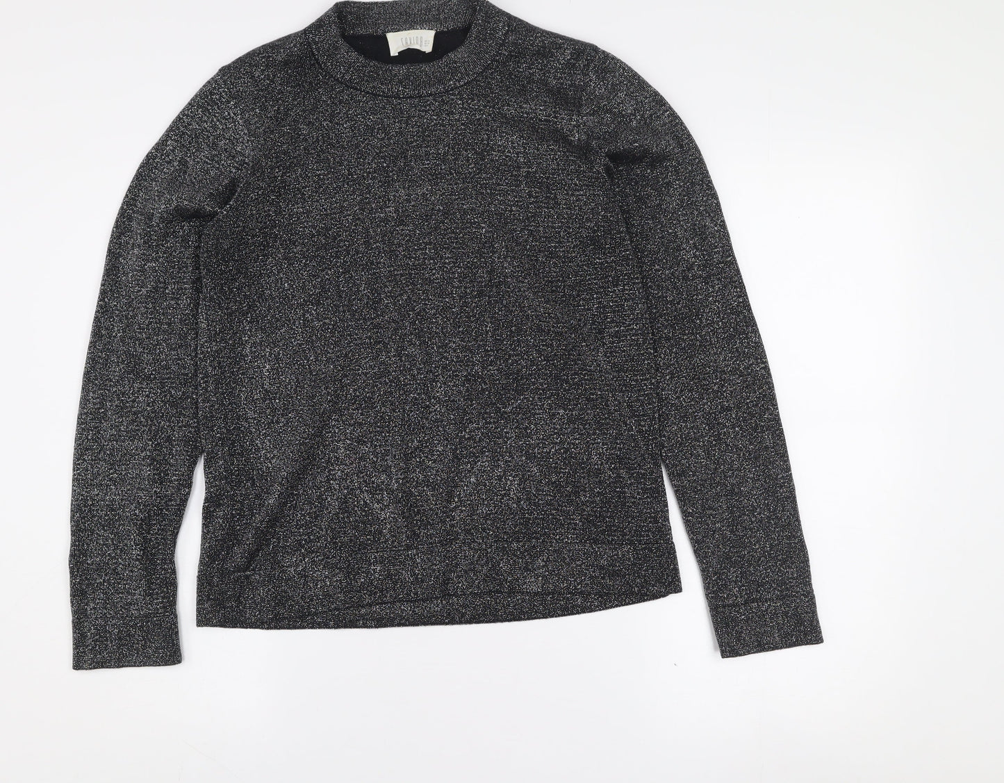 Savida Women’s Black Mock Neck Long Sleeve Knit Top Size 10