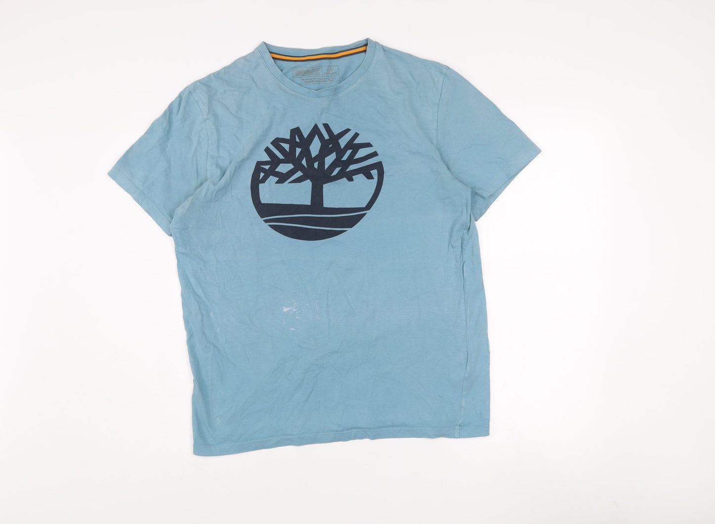 Timberland Men's Blue Cotton Graphic Print T-Shirt Size S