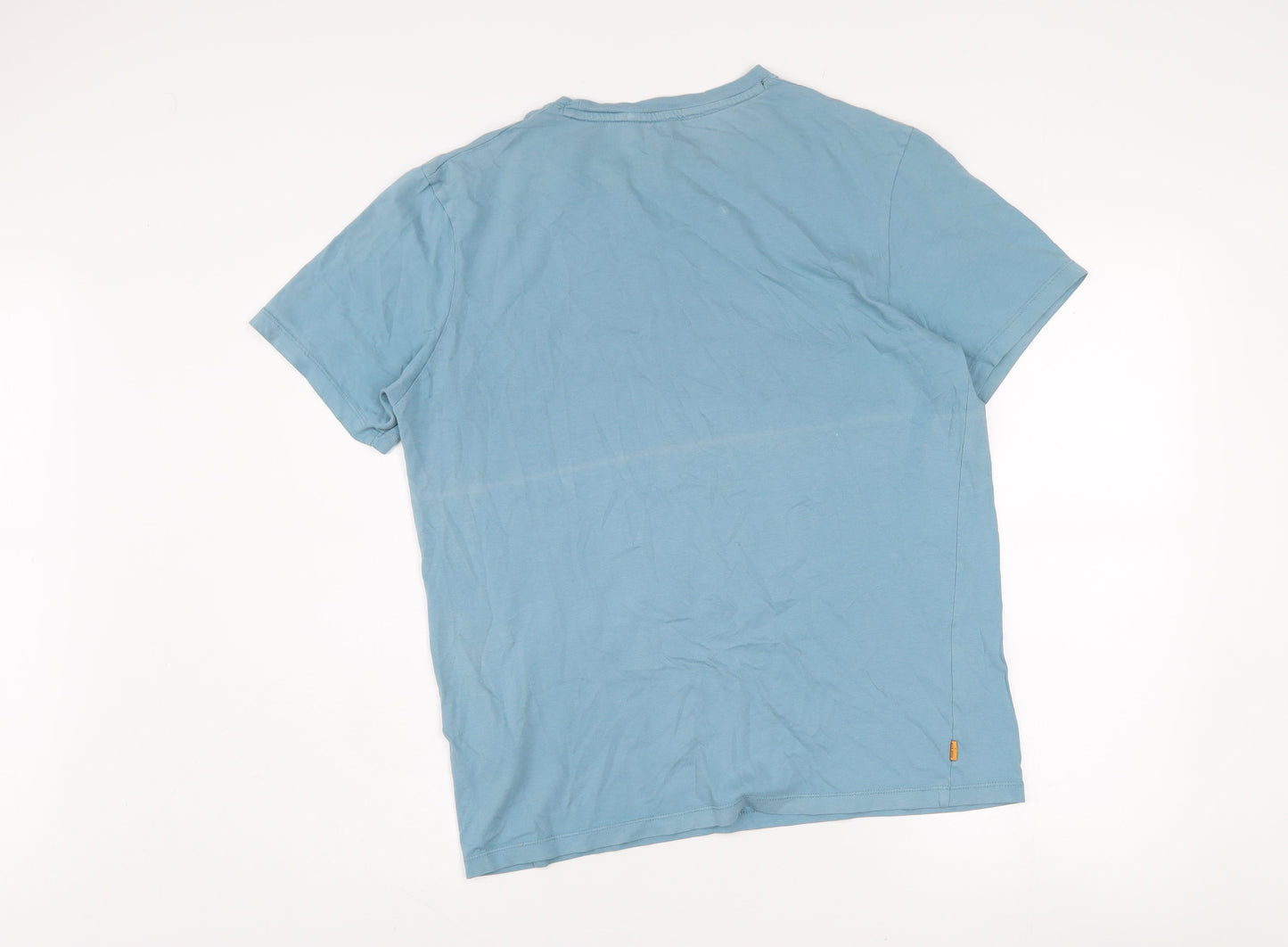 Timberland Men's Blue Cotton Graphic Print T-Shirt Size S