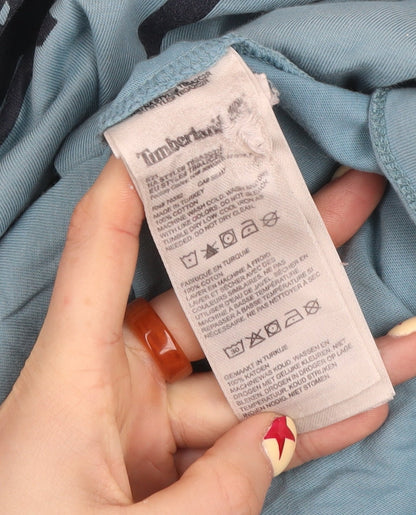 Timberland Men's Blue Cotton Graphic Print T-Shirt Size S